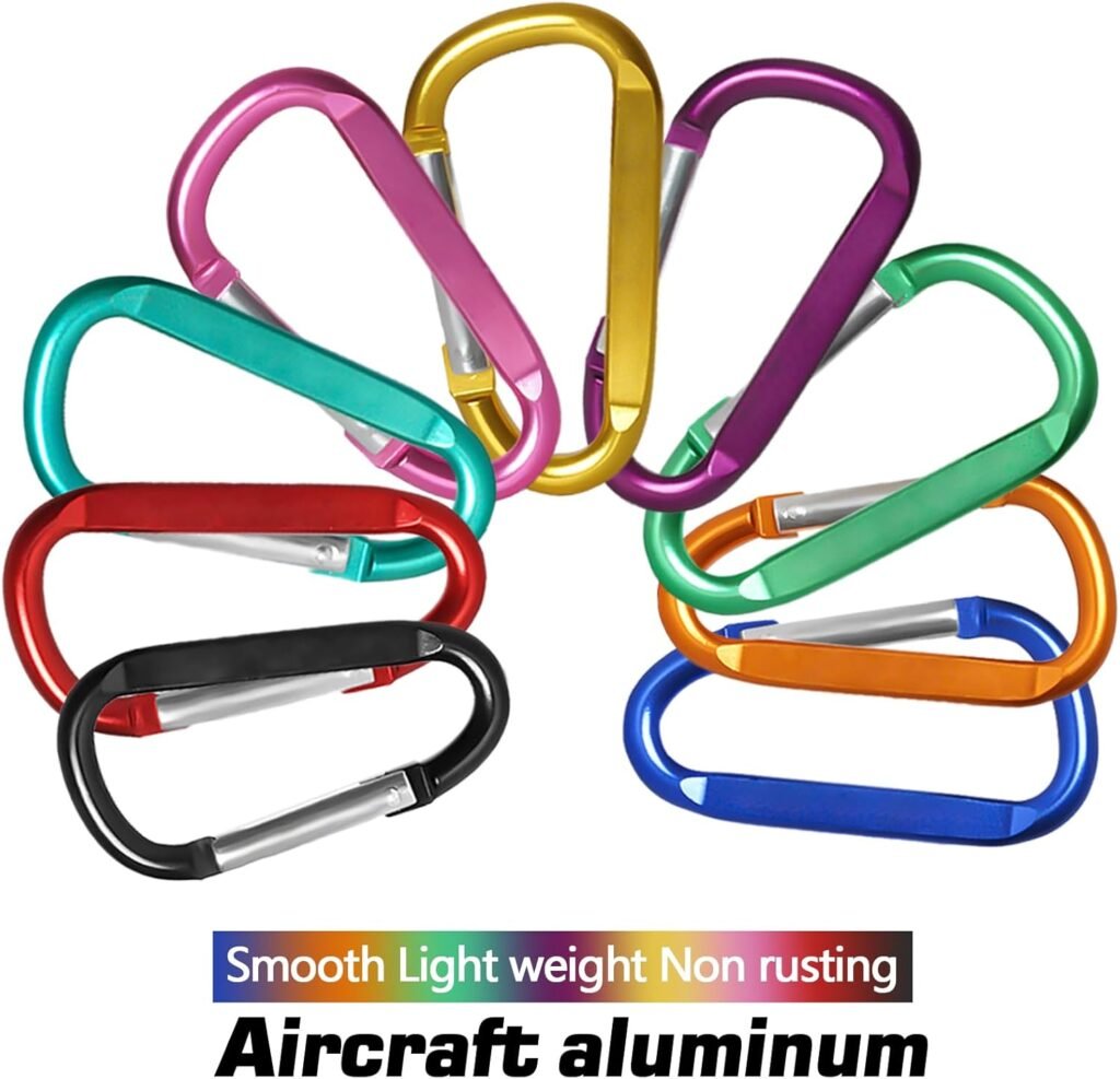 12PCS Carabiner Keychain Clip
